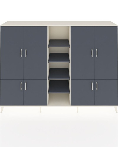 Hyperion Dolap 14 Raflı 8 Kapaklı 220x44x163 Aytaşı-antrasit Aytaşı-antrasit Hyperion Dolap 14 Raflı 8 Kapaklı 220x44x163 Aytaşı-antrasit Aytaşı-antrasit