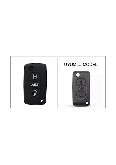Peugeot Uyumlu 107 207 307 407 308 607 Uyumlu 3 Tuş Silikon Anaht