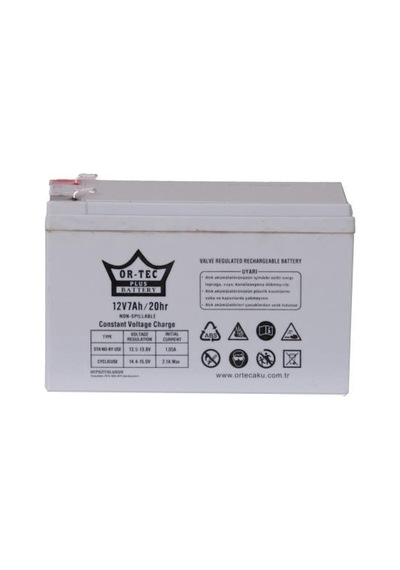 Ortec 12v 7 Ah Bakımsız Ups Aküsü