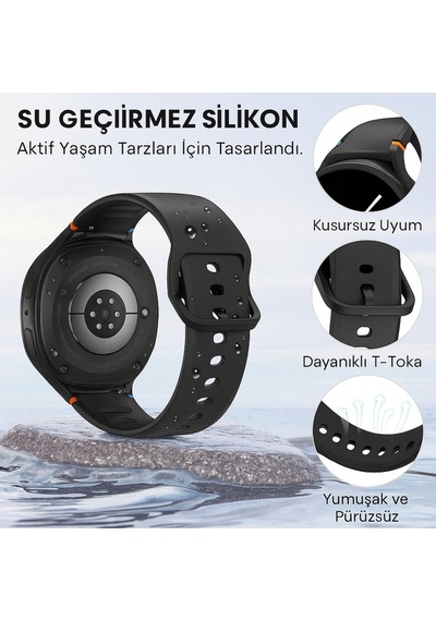 Samsung Galaxy Watch 8 / Classic 40-44-46mm Uyumlu Silikon Spor Kayış