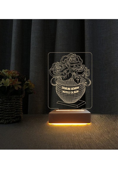 3d Led Masa Lambası Doğum Günü