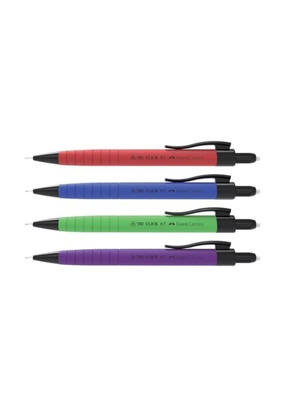 , Faber Versatil Kalem Tri-click Rubberized 0.5mm, 5084136208000, 1 Adet, Asorti