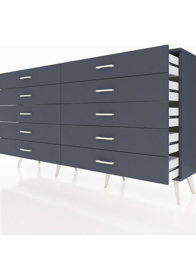 Arges Konsol 10 Çekmeceli 176x30x99 Antrasit-antrasit Antrasit-antrasit Arges Konsol 10 Çekmeceli 176x30x99 Antrasit-antrasit Antrasit-antrasit