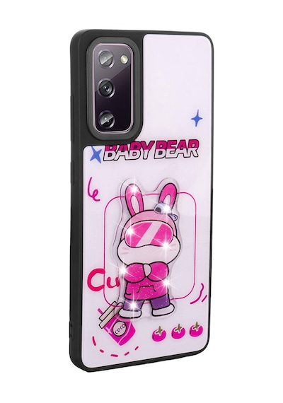 Zore Galaxy S20 Fe Kılıf Parlayan Kabartmalı İkonik Figürlü Ogaa Amas Silikon Kapak - Pembe