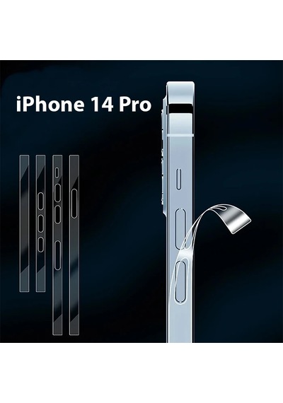 Ally iPhone Uyumlu 14 Pro Hidrojel Hayalet Yan Alt Üst Kaplama Koruyucu Film- 5775