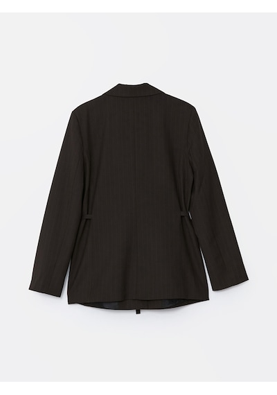 Lcwaıkıkı Classic Kahverengi Çizgili Kadın Blazer Ceket