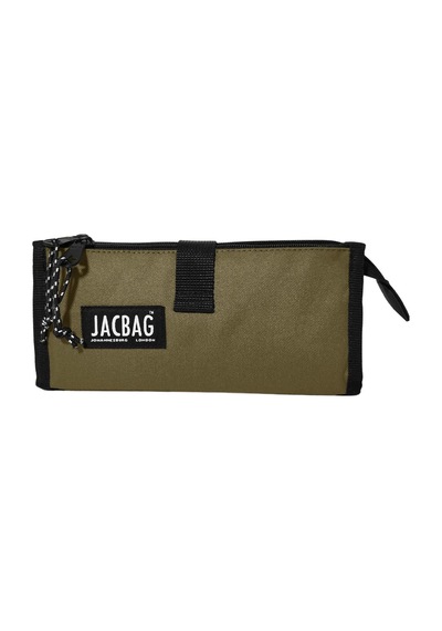 Jacbag Twin Masa Üstü Çift Bölmeli Kalem Çantası - Haki Yeşil Çok Renkli