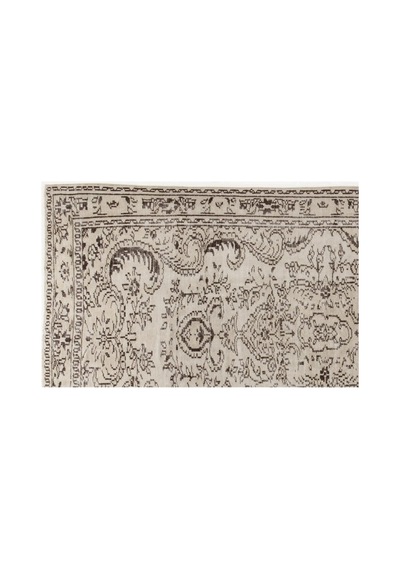 El Dokuması Vintage Yün-pamuk Bej Halı 4277 147 X 273 Cm