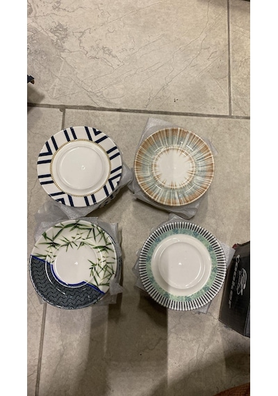 Cooker Alaçatı Desenli Porselen Çay Tabağı 6lı Ckr4152 çok renkli