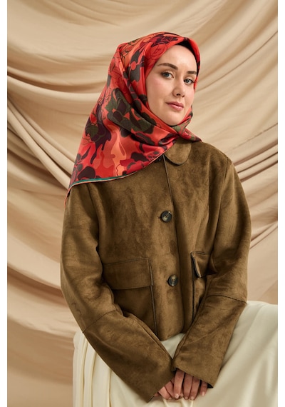 Silk Home Twill İpek Eşarp 11483-24 Kırmızı, Narçiçeği, Koyu Mor, Yeşil, Antrasit
