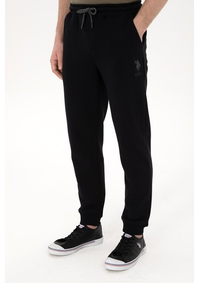 U.S. Polo Assn. Lastikli Bel Slim Fit Erkek Örme Pantolon Herold Siyah