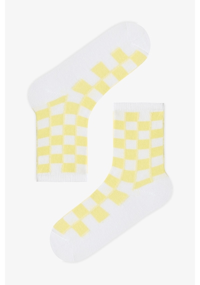 Penti Renkli Kız Çocuk Bright Checkerd 3'lü Soket Çorap