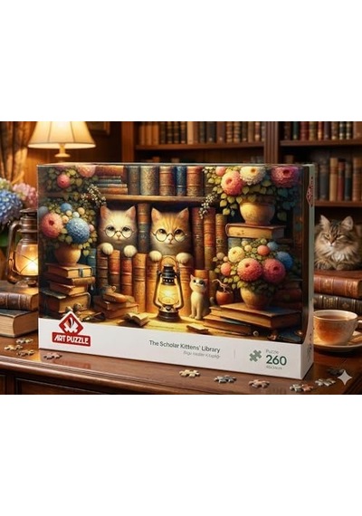 Bilge Kediler Kitaplığı 260 Parça Puzzle