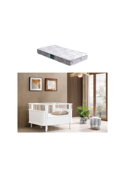 Mdf Beşik, Trend Büyüyen Beşik - 1 Adet Comfort Yatak 90x130 Çok Renkli