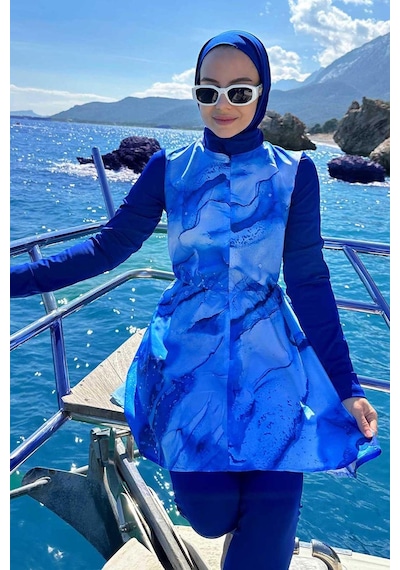 Kahijab Siena Tesettür Mayo - Mavi