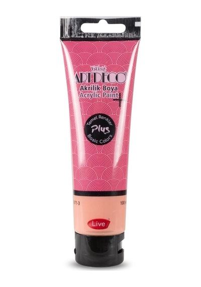 Plus Akrilik Boya 100ml Tüp Bordo 424 Bordo 424