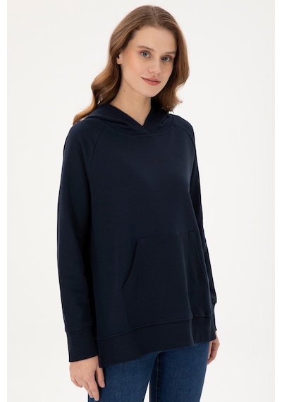 U.S. Polo Assn. Kadın Lacivert Kapüşonlu Sweatshirt 50296944-VR033