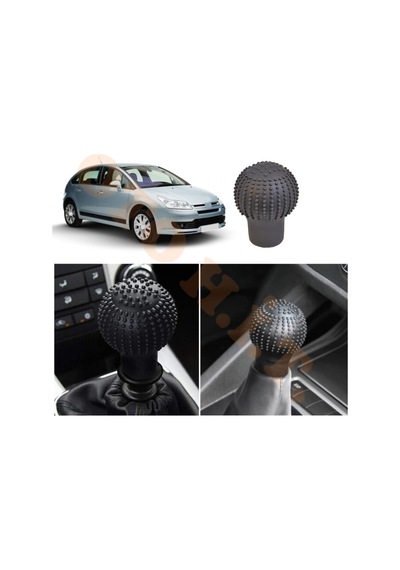Citroen C4 Mk1 Manuel Uyumlu Vites Kılıfı Masajlı Mat Siyah
