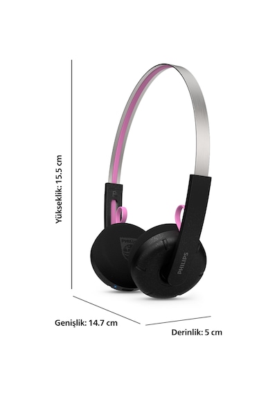 Philips Moving Sound Tams1bk/00 "ringo Duo" Kulaklık, Retro, Kablosuz Veya Kablolu, 26 Saat, Siyah