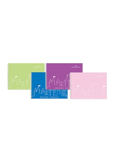 2 Adet Faber Castell 25x35 30 Yaprak Karton Kapak Spiralli Resim Defteri