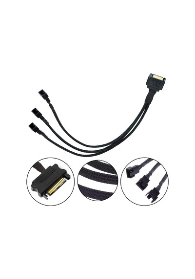 Sata Power To Fan 3 Port Pin Çevirici Çoklayıcı Pwm Kablosu 4597A