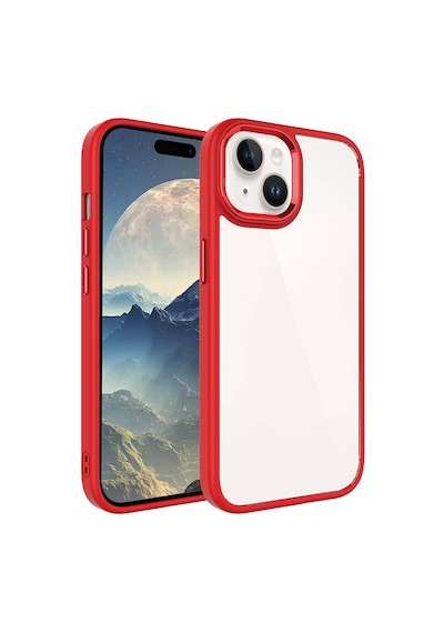 Apple iPhone Uyumlu 15 Kılıf Şeffaf Arka Yüz Kamera Yükseltili Silikon Pazarplus Lila