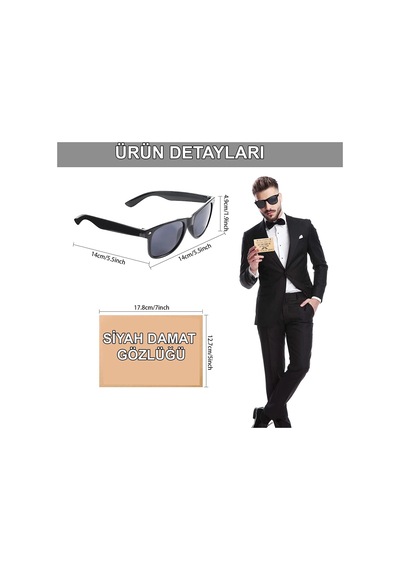 Damat Gözlüğü Düğün Ve Bekarlığa Veda Partisi Aksesuarı Yetişkin