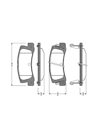 Toyota Corolla Ze112 Arka Fren Balatasi 2000-2002 Bosch 0986tb2109