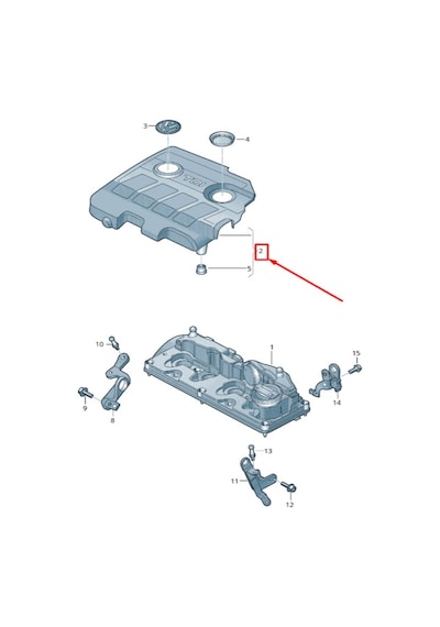 Vager Vw Jetta 2006-2011 Motor Üst Koruma Kapağı Izolasyonlu