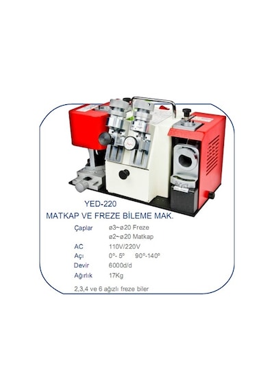 Matkap Ve Freze Bileme Makinası Yed-220