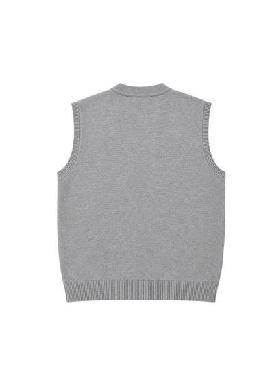 Battalmoda Erkek Büyük Beden Gri Cepli Triko Yelek 3xl-4xl-5xl-6xl