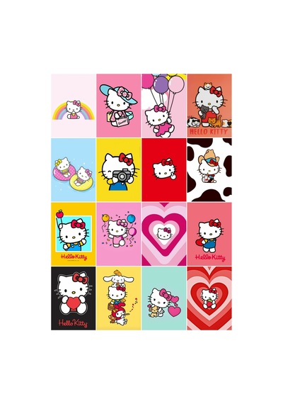 Hello Kity Çoklu 16'lı Sticker Seti Diğer