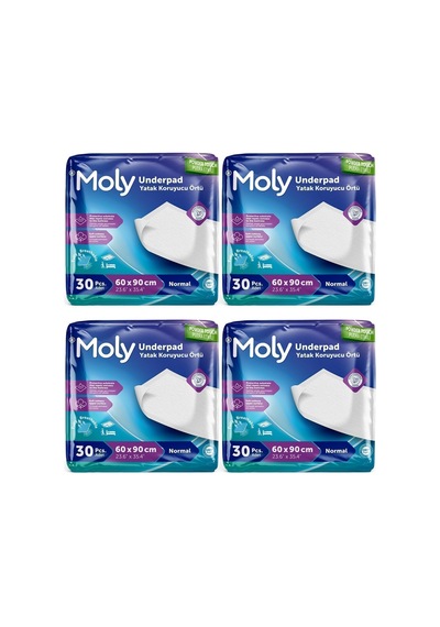 Moly Yatak Koruyucu Örtü 60x90 Cm 120'li