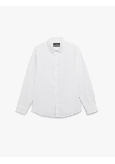 Koton Pamuklu Uzun Kollu Klasik Yaka Slim Fit Gömlek Beyaz 6wam60161hw Beyaz Koton Pamuklu Uzun Kollu Klasik Yaka Slim Fit Gömlek Beyaz 6wam60161hw Beyaz