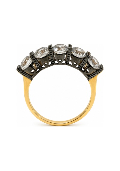 Yazıcılar 14 Ayar Altın Black Diamond Aura Modern Kadın Yüzüğü 3,23 Gr 350