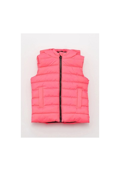 LC Waikiki Lcw Kids Kapüşonlu Kız Çocuk Şişme Yelek Neon Pembe