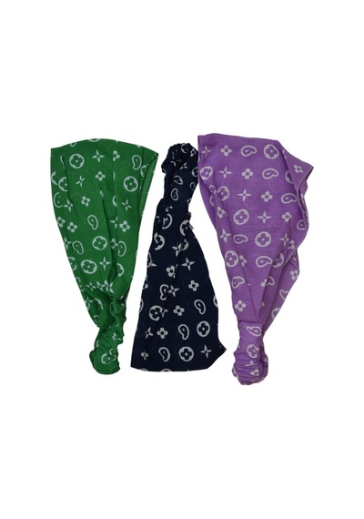 Lastikli Paraşüt Bandana 3 Lü Set Çok Renkli