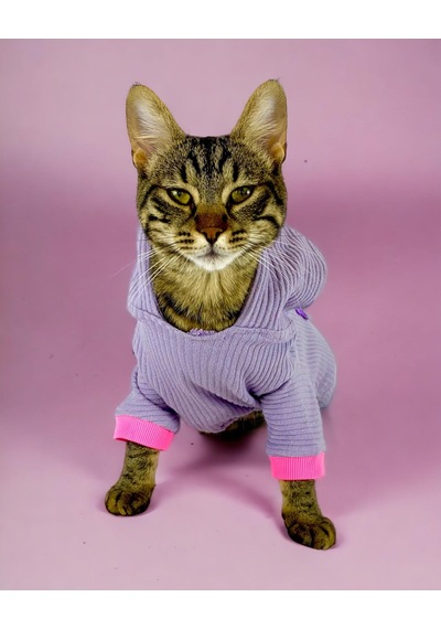 Kemique Sweet Bunnyy Kulaklı Kedi Tulumu Kedi Kıyafeti