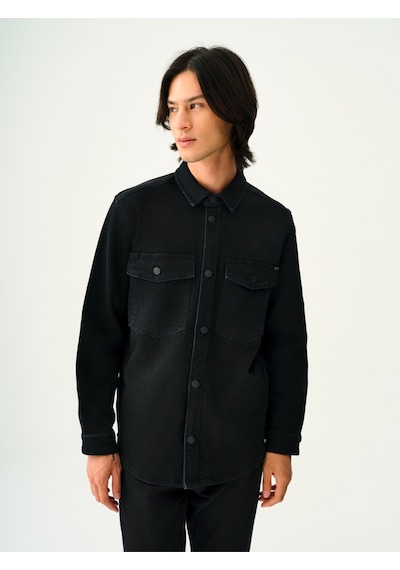 Oversize Fit Erkek Gömlek U.kol Denim