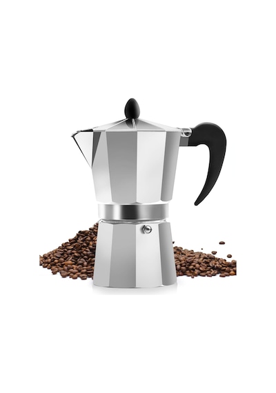 9 Fincanlık Retro Tasarım Alüminyum Moka Pot - Ocak Üstü Espresso Ve Filtre Kahve Demleyici