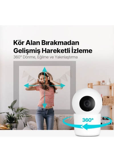 Ttec 2agk04 Wizi Pro 2 Full Hd 360 Tak Çalıştır Wi-fi Akıllı Kamera