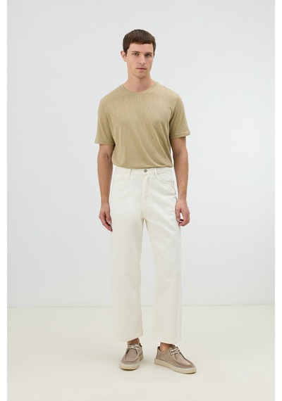 Antioch Relax Fit Erkek Jean Ekru