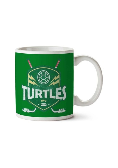 Turtles Hockey Emblem İki Tarafı Baskılı Kupa Bardak Çok Renkli