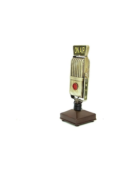 Dekoratif Metal Mikrofon Obje Biblo Vintage Hediyelik Arbltgsımgm3mz6vz0a