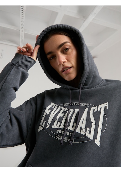 Everlast Authentic Boxing Wmn Oversize Antrasit Kadın Kapüşonlu Sweatshirt Antrasit