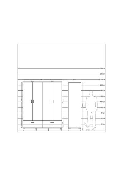 Kronos Gardrop 6 Raflı 4 Çekmeceli 2 Askılı 176x59x221 Aytaşı-antrasit Antrasit Kronos Gardrop 6 Raflı 4 Çekmeceli 2 Askılı 176x59x221 Aytaşı-antrasit Antrasit