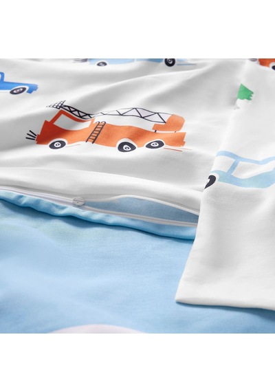 Ikea Bergfınk Tek Kişilik Nevresim Takımı 150 X 200 Cm Beyaz - Turuncu - Mavi - Sarı Çok Renkli