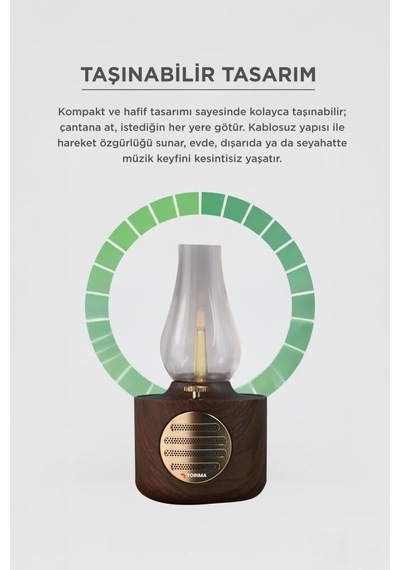 Özel Üretim Bluetooth Hoparlör Vintage Gaz Lambası D53 Lambalı Retro Nostaljik