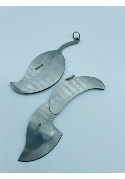 Stainless Kamp Metal Yaprak Modeli Büyükboy -12cm Gümüş