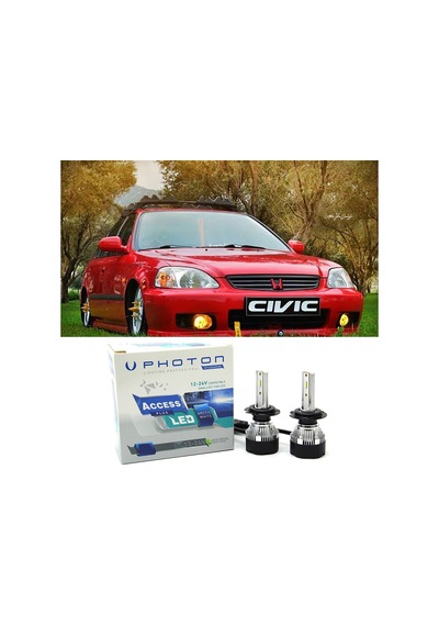 Honda Civic İes Led Xenon Uzun Kısa Far Ampulü H4 Access Yeni Seri Beyaz 1996-2004